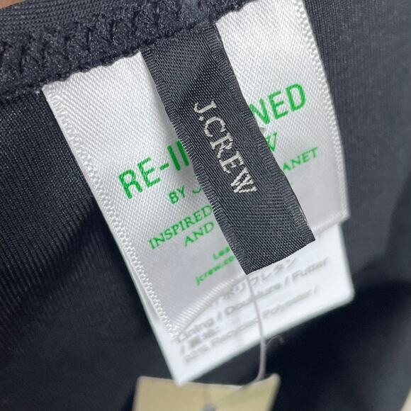 J. Crew One Piece Swimsuit Style BH518 Strappy Black Size 12 Tie Open Back - Picture 6 of 8